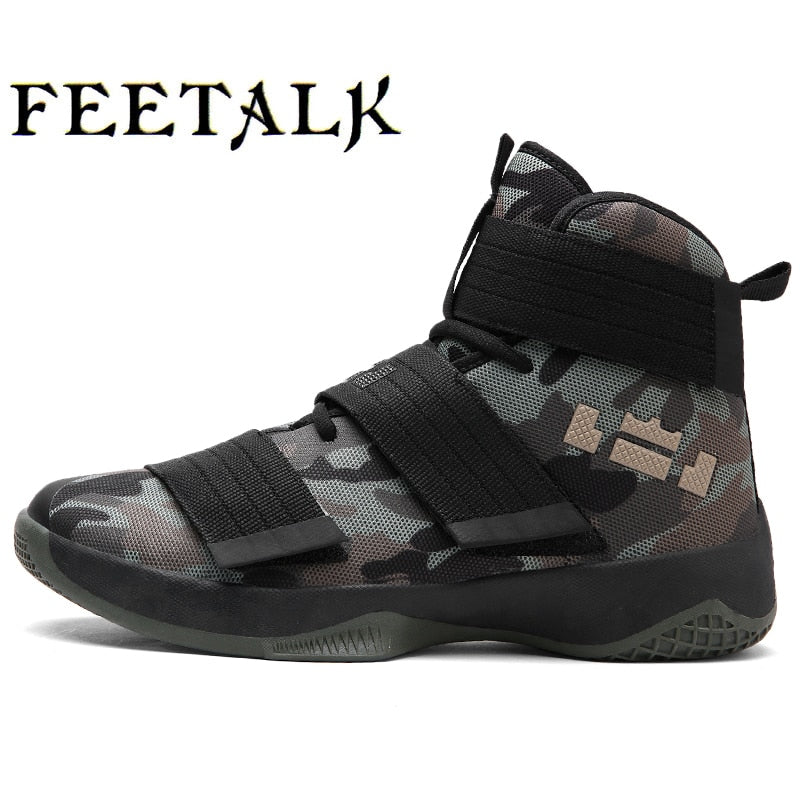 Men Basketball Shoes Breathable Comfortable Sports Ankle Boots Athletic Training Durable Rubber Outsole Sneakers 02