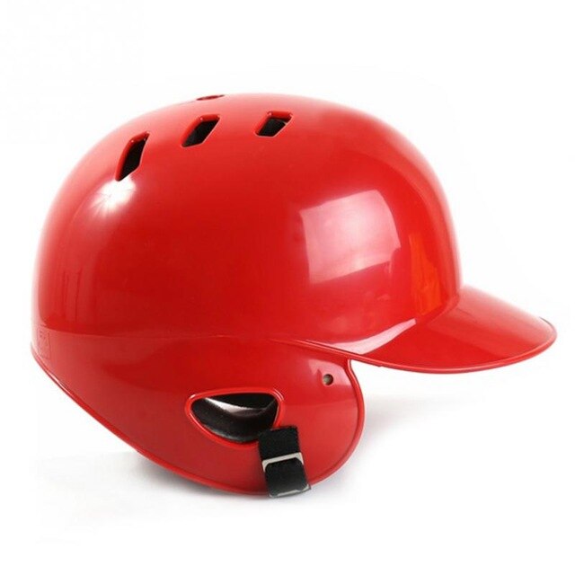 Unisex General Baseball Helmet Breathable Double Ears Protection Baseball Sports Helmet Head Guard 55-60 CM Head Black Red Blue