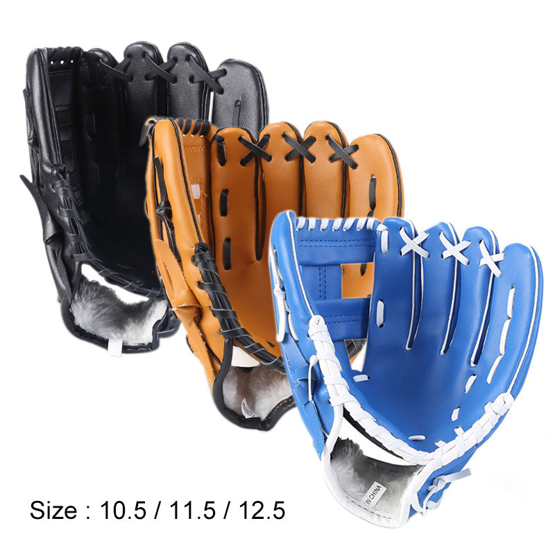 Outdoor Sports Three colors Baseball Glove Softball Practice Equipment Size 10.5/11.5/12.5 Left Hand for Adult Man Woman Train
