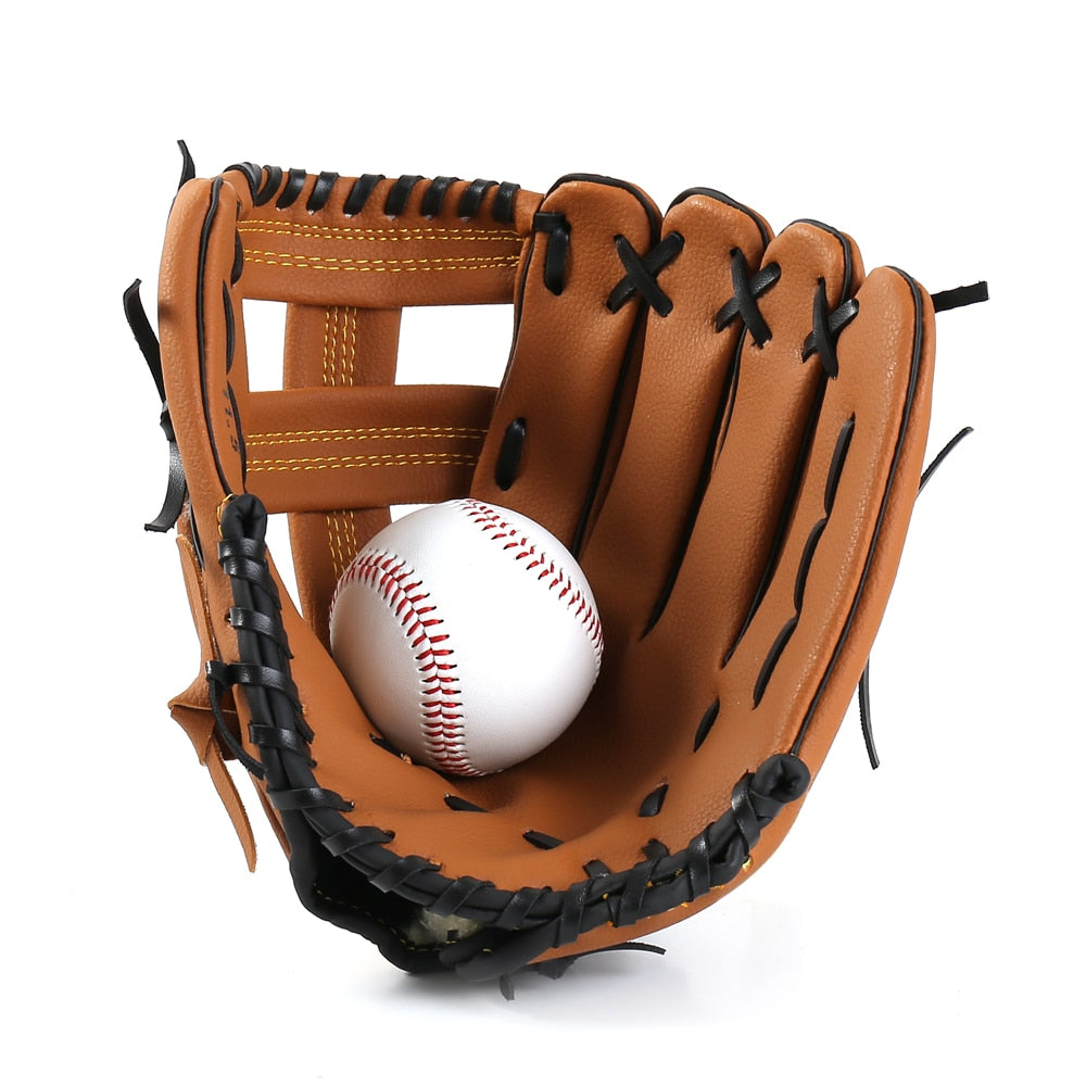 Outdoor Sports Baseball Glove Softball Practice Equipment Infield Pitcher Baseball Gloves Leather Brown Training Softball Gloves