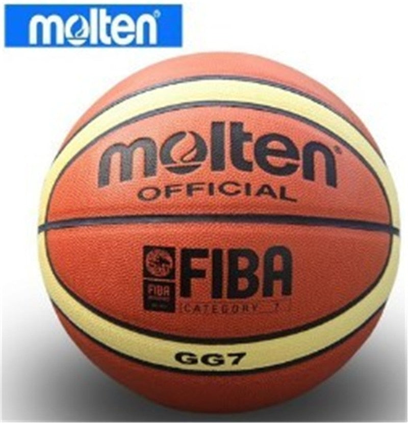 Free Shipping Molten Basketball GG7, Size7 basketball, PU Materia, 1pcs/lot Free with ball pump+net bag+2pcs pins