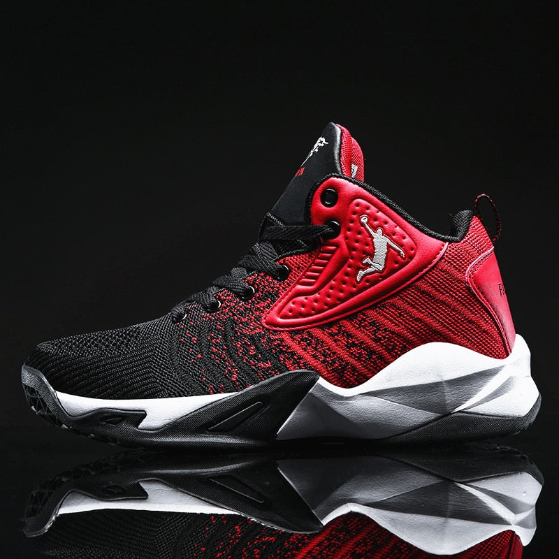 HUMTTO Men Jordan Basketball Shoes Air Cushion Basketball Sneakers Anti-skid High-top Couple Shoes Breathable Basketball Boots