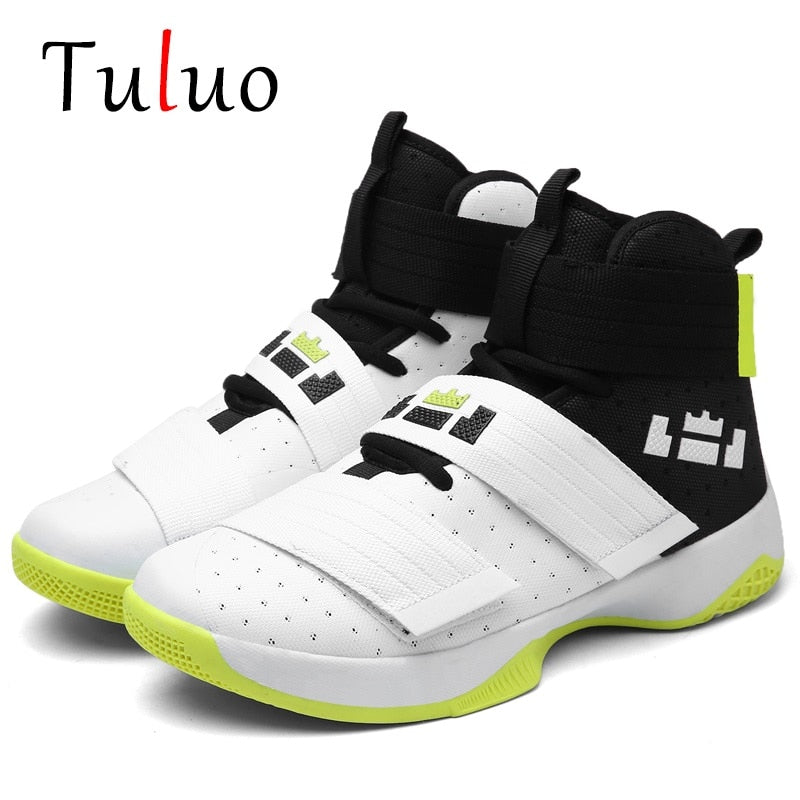 TULUO New High Top Men Basketball Shoes Breathable Gym Training Outdoor Man Sneakers Athletic Sport Women Basketball Sneakers