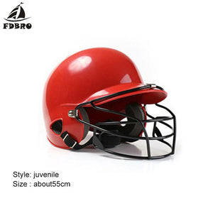 FDBRO Shield Head Protector Face Baseball Helmets Hit Binaural Baseball Helmet Wear Mask Softball Fitness Body Fitness Equipment
