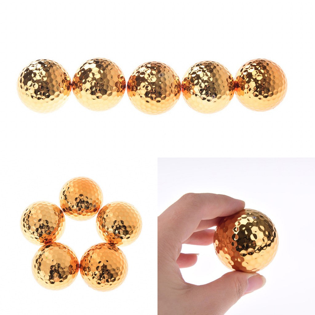 Hot New 1Pc/2Pcs Plated Golf Ball Fancy Match Opening Goal Best Gift Durable Construction For Sporting Events Dia About 42.7mm