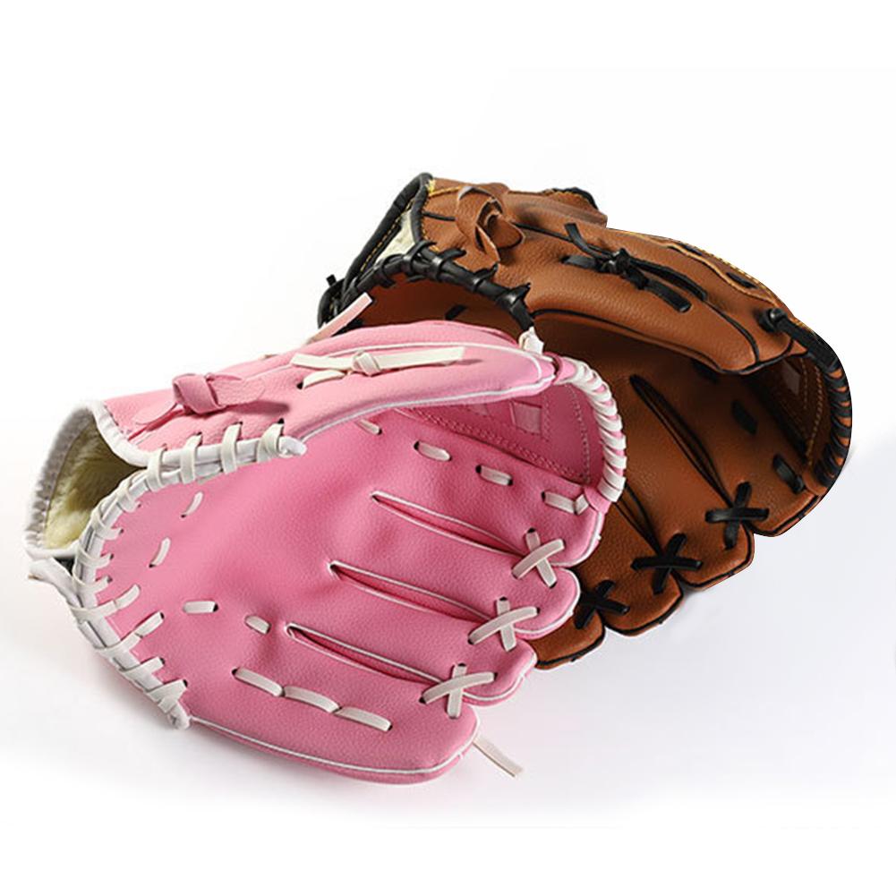 Men Women Soft PU Leather Baseball Gloves Pitcher's Left Hand Gloves for Beginner Outdoor Baseball Training Practice Equipment