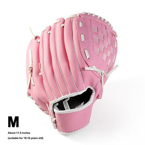 Men Women Soft PU Leather Baseball Gloves Pitcher's Left Hand Gloves for Beginner Outdoor Baseball Training Practice Equipment