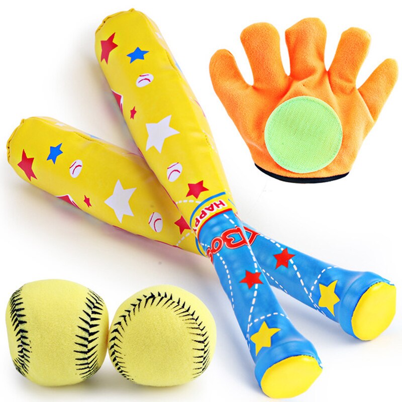 Kids Baseball Toys EVA Soft Balls ABS Bat Gloves Set Children Funny Outdoor Sports Play Toys Infant Throw Catch Balls Game