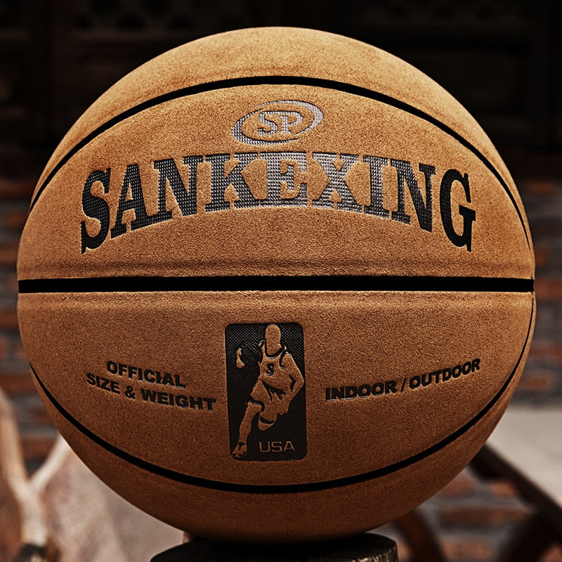 SANKWXING Brand High Quality Official Size 7 leather Basketball Balls Outdoor Indoor Mens Training Basket Ball basquete
