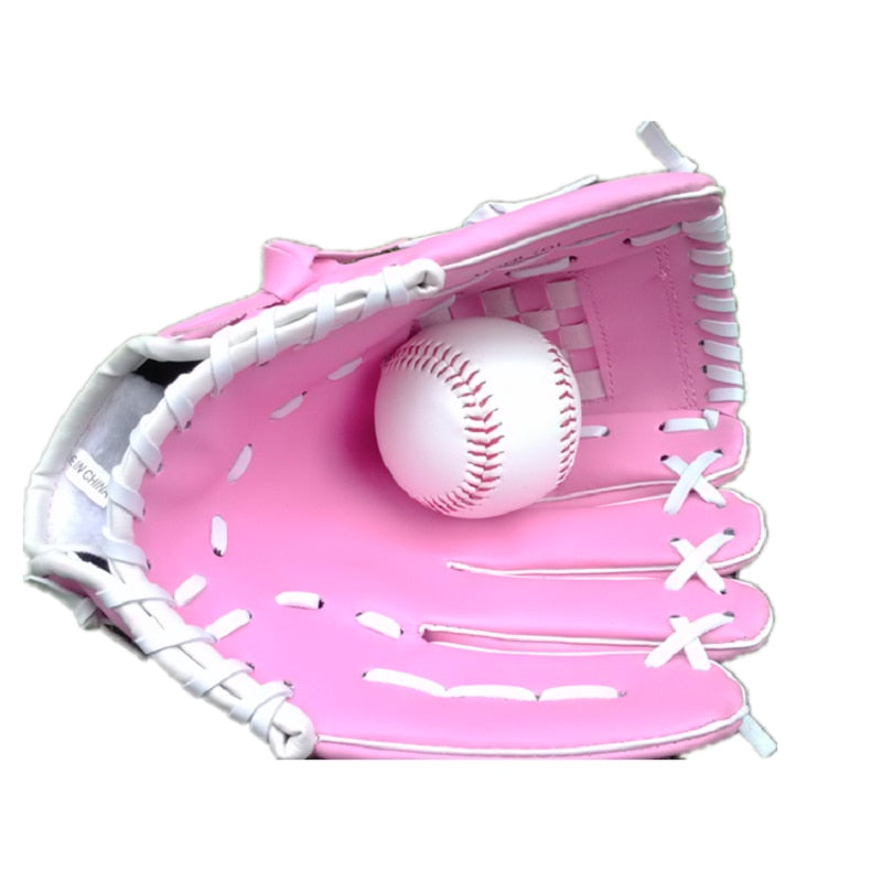 ZYMFOX Kids Baseball Gloves,Training Baseball Gloves,Softball Hardball Children Gloves Girl Boy Male Female,10.5#Pink,Left Hand
