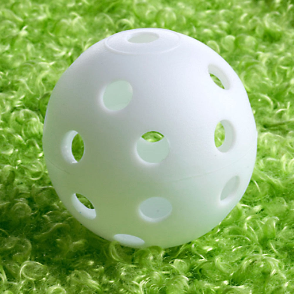 50pcs Golf Practice Training Sports Balls Plastic Golf balls Golf Accessories Outdoor Golf Tool 42mm Airflow Hollow Ball White