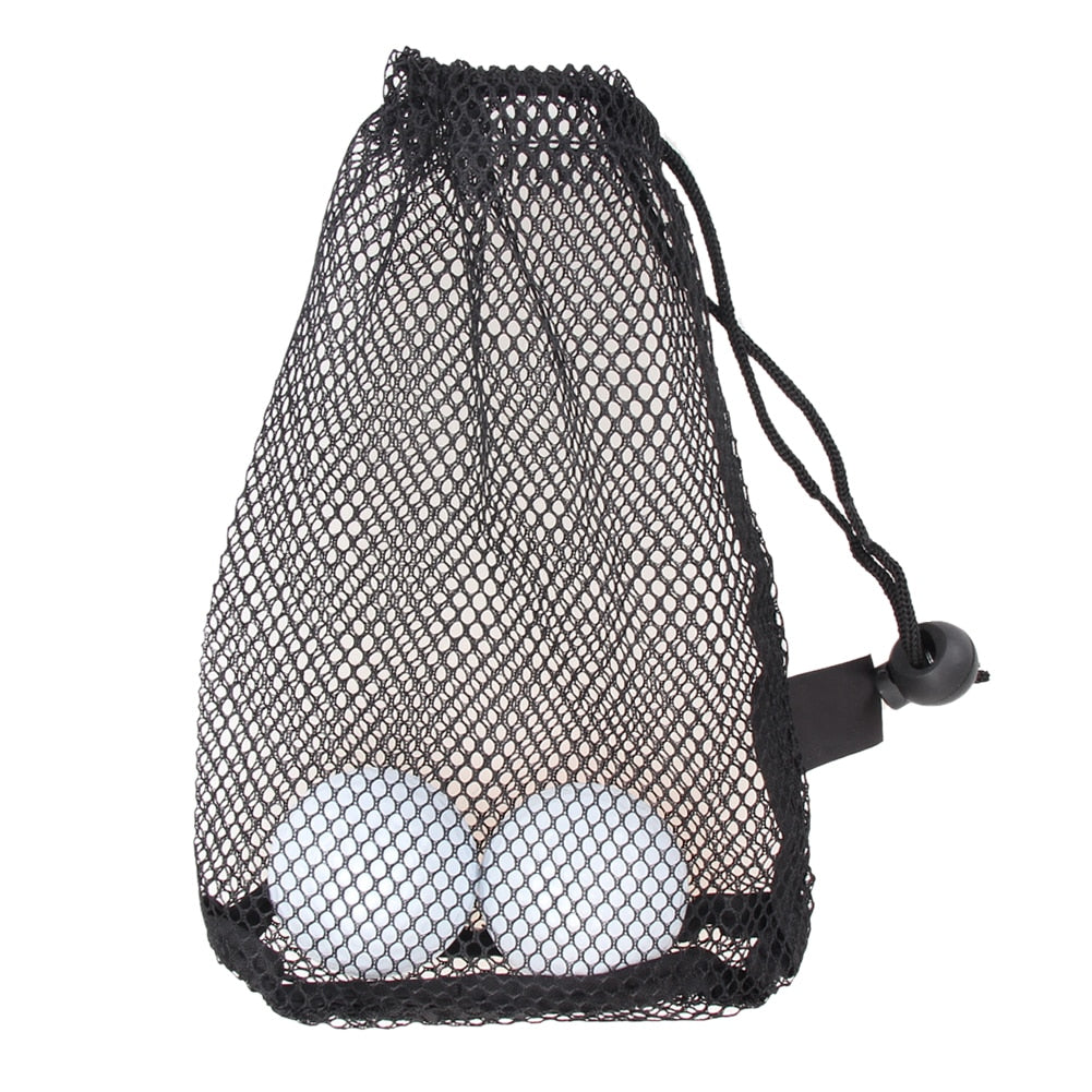 Golf Balls Holder Outdoor Sports Nylon Mesh Nets Bag Pouch Table Tennis Hold Up to 15 Balls Carrying Storage Bags