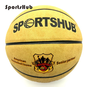 SPORTSHUB Size7 Genuine Leather Indoor & Outdoor Anti-slip Sports Basketball Ball Anti-friction Basketball 2-Colors BGS0001