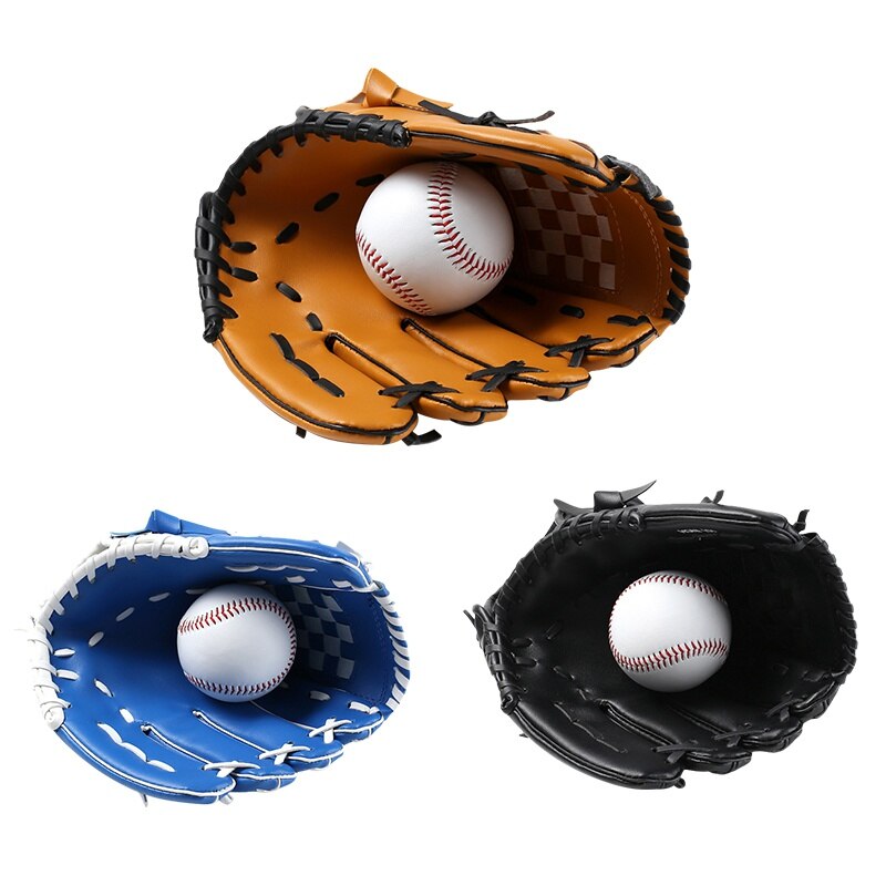 Left hand Baseball Glove Thicken for Kids and Adults PVC thickening for Boy Gloves Only S=10.5" M=11.5" L=12.5"