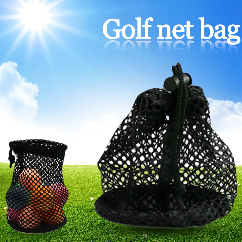 Durable Mesh Nets Bag Pouch Scuba Dive Gear Golf Tennis Balls Carrying Holder Storage Clip On Caddy Pouch 28x13cm Black