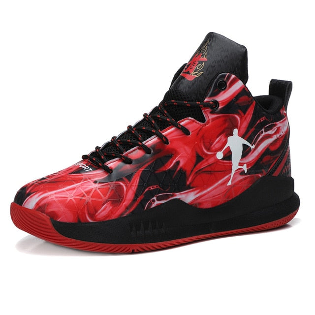 Basketball Shoes Men Black Red Men Basketball Shoes Outdoor Anti-Slipery Mens Basketball Boots Big Size 37-47 Man Sneakers Sport