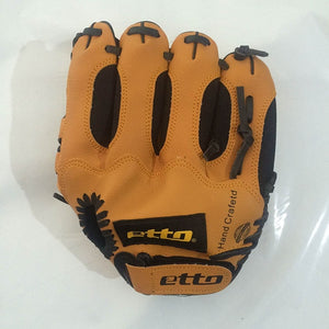 Etto 10 Inches High Quanlity PVC Right Hand Baseball Glove Children Kids Softball Baseball Training Gloves For Child HOB001 Y